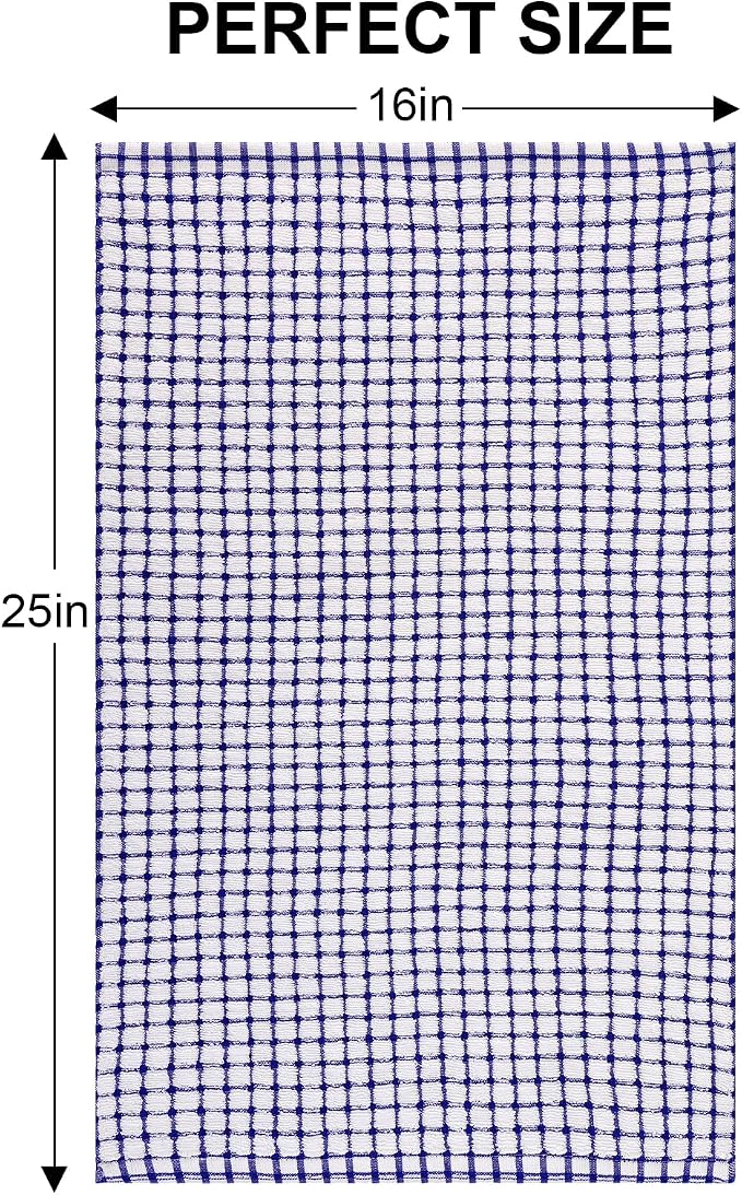 Kitinjoy Cotton 12 Pack Terry Kitchen Towels, Multiple Colour | 16 x 25 Inches Super Soft and Absorbent Dish Towels, Quick Drying hand towels for kitchen Drying