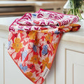 RECYCO Waffle Kitchen Towel Set of 2 - Quick Dry Microfiber Sustainable Dish Towels - Absorbent Reusable Cleaning Tea Towels - Lightweight Hand Towels,16”x 28”, Blossom Brilliance Pink