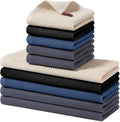 Homaxy 10 Pack 100% Cotton Kitchen Towels and Dishcloths Set, Multicolor | 12 x 12 Inches and 13 x 28 Inches Kitchen Towels Set, Ultra Soft Absorbent Dish Cloths for Washing Dishes