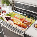 HOMETITUTE Spring Stove Top Covers for Electric Stove 28x20 Inches Picnic Wine Scene Heat Resistant Glass Cooktop Protector Pad Decorative Stovetop Cover for Kitchen Coffee Bar Decor
