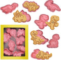 8 Pcs 3D Dinosaur Cookie Cutters With Plunger Stampers | Different Dinosaurs Shapes Embossing Cutters For Biscuit Fondant Cheese Baking