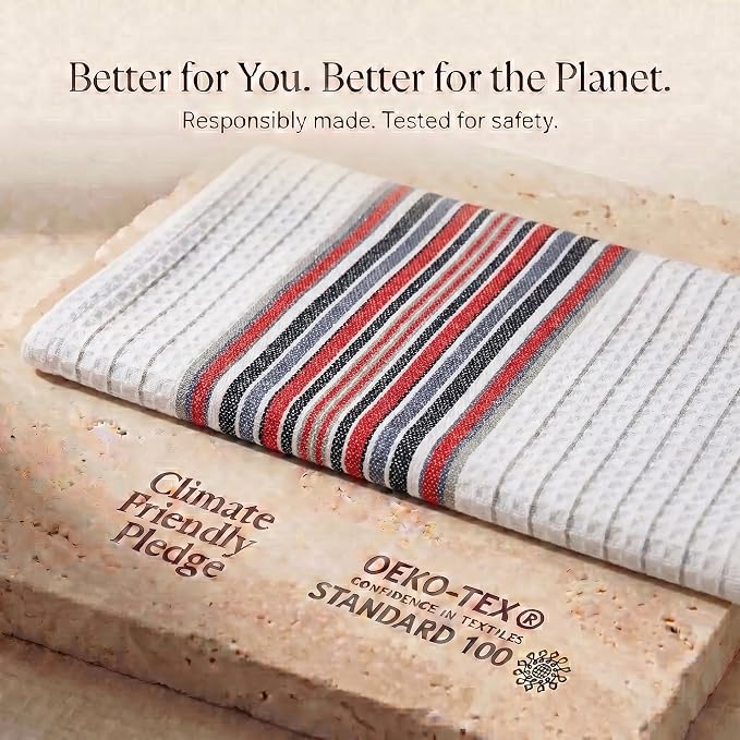 Urban Villa Kitchen Towels Cotton Dish Towels 20”x30” (Set of 6) White