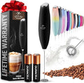 Mini & Mighty Milk Frother Wand – Powerful Handheld Coffee Frother, Battery Operated Drink Mixer – Compact Pocket Size – Detachable Whisk for Latte, Cappuccino, Matcha, Hot Chocolate