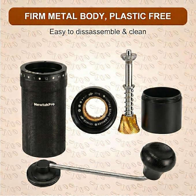 M7 Pro Manual Coffee Grinder,Titanium Conical Burr,35g Capacity | External 72 Grinding Settings.All-round Hand Coffee Grinder for Pour Over Drip French Press Espresso. Portable & Plastic Free