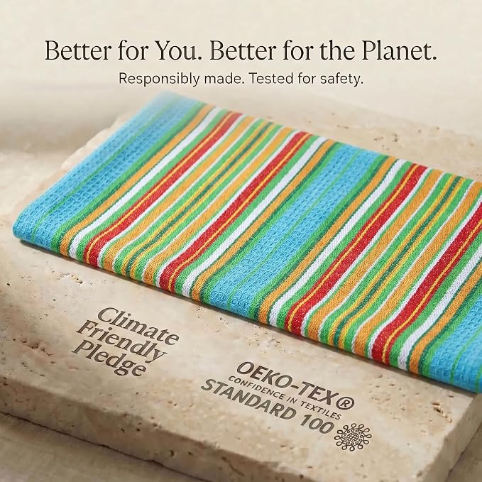 Urban Villa Kitchen Towels Cotton Dish Towels 20”x30” (Set of 8) Multi