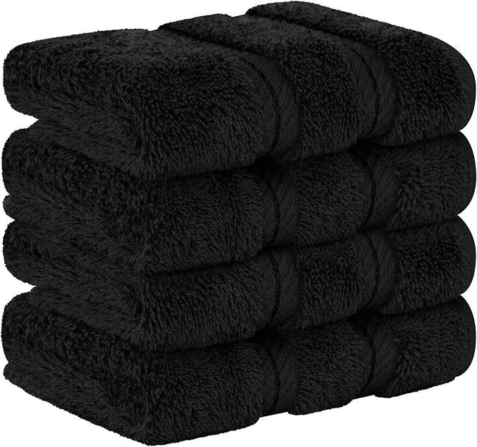 American Soft Linen 100% Cotton Luxury Turkish Towels, 4 PC Washcloth Set | Soft Absorbent Quick Dry OEKO Tex Standard 100 Certificated Durable Machine Washable Premium Hotel Quality