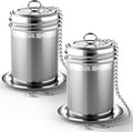 2 Pack Reinmoson 304 Stainless Steel Tea Infuser for Loose Leaf Tea | 1.58” x 2.2” Extra Fine Mesh Tea Strainers Ball, Threaded Lid, Loose Leaf Tea Steeper for Black Tea, Rooibos, etc