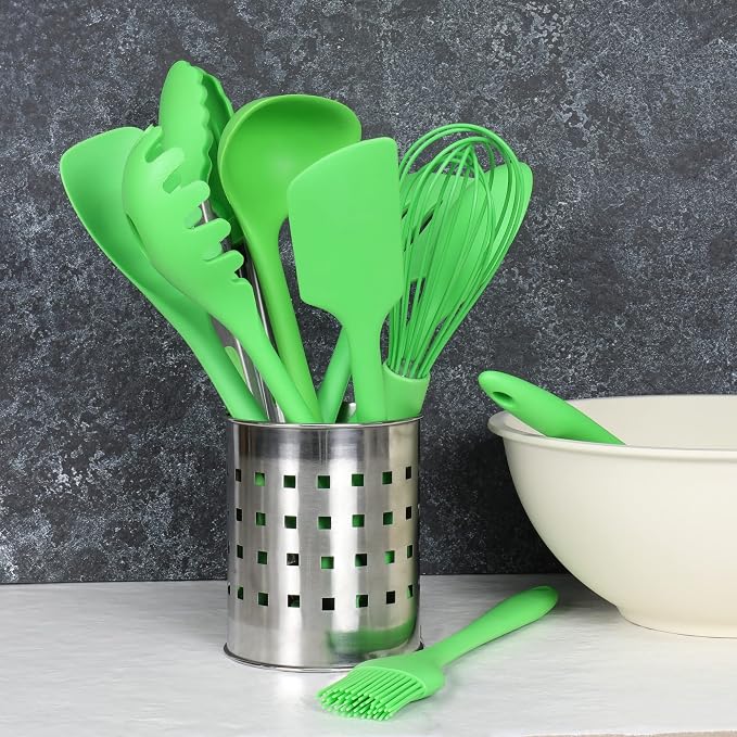 Chef Craft Premium Silicone Tongs, 12 inch, Green
