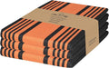 Urban Villa Kitchen Towels Cotton Dish Towels 20”x30” (Set of 6) Orange Blk