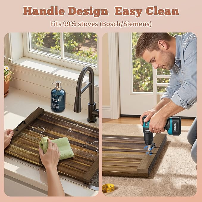 Gas Stove Top Cover: Acacia 30 * 22 Inches Electric Stovetop Covers, Noodle Board with Handles, Wood RV Cutting Board for Kitchen Counter