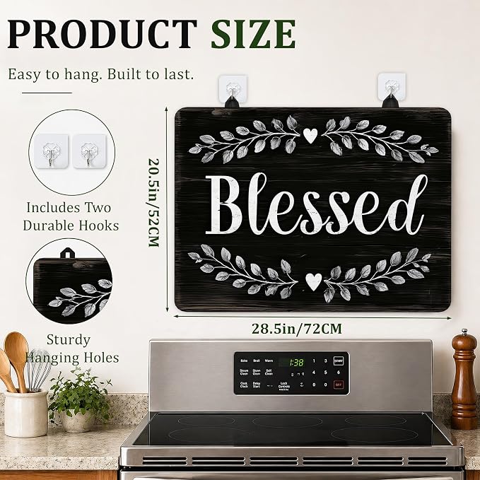 Blessed Wall Electric Stove Top Cover Protector,Glass Flat Top Stove Mat,Heat-Resistant Oven Induction Cooktop Mat for Ceramic Countertop Mats Dish Drying Mat