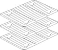 Herogo 8.6” x 6.3” Cooling Rack, 3 PCS Mini Stainless Steel Baking Racks | Rust-resistant & Heavy-duty, Oven & Dishwasher Safe, Baking Cooking Wire Rack, for Cookie Bread Bacon