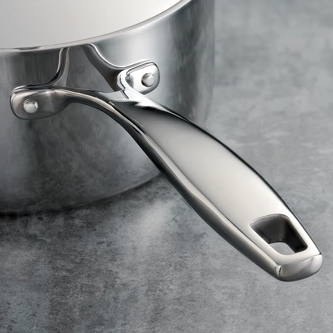 Tramontina Signature Tri-Ply Clad Stainless Steel 2-Quart Sauce Pan | Induction-Ready, Dishwasher-Safe, NSF-Certified, Made in Brazil