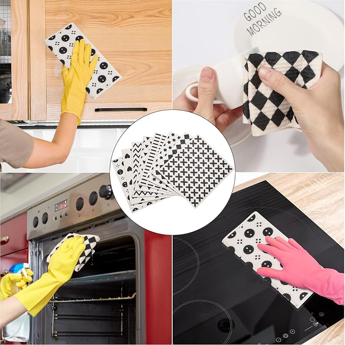 Lucomb Sedish Dishcloth (8 Pack-Japanese Pattern)