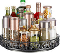 13 inch Lazy Susan Turntable Organizer, Black | Large Rotating Spice Rack, For Dining Table Top, Cabinet Countertop Pantry, Kitchen Cupboard Bathroom