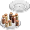 iDesign 11-Inch Round Lazy Susan Organizer, Set of 2, Clear | Kitchen or Pantry Storage