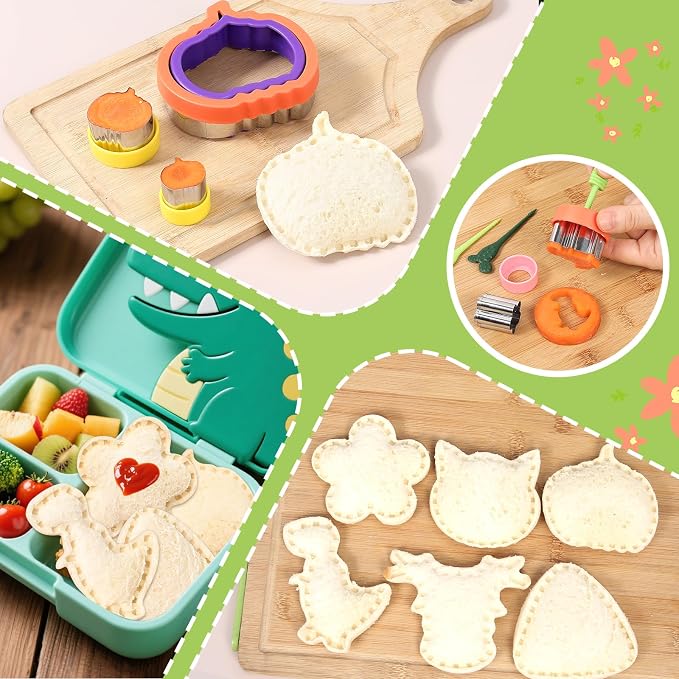 laxizar 18 Pcs Sandwich Cutters Cookie Cutters Uncrustable Bread Maker