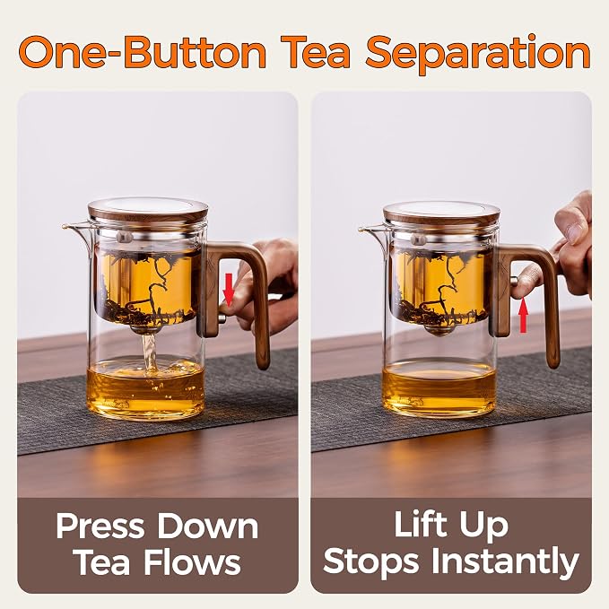 Enchanted Tea Pot with Tea Infuser, Loose Leaf Tea Steeper, 20 oz | Magic Teapot for Loose Leaf Tea Diffusers, Glass Tea Maker, Ideal Gift for Tea Lovers