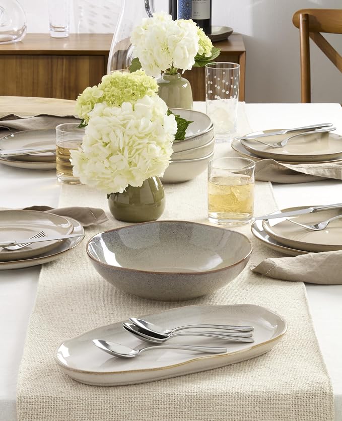 Oneida Mooncrest Teaspoons Silverware Set for 4, Flatware | mirror finish, dishwasher safe | cutlery set for kitchen and dining, utensil set, kitchen gifts for women, heavy duty