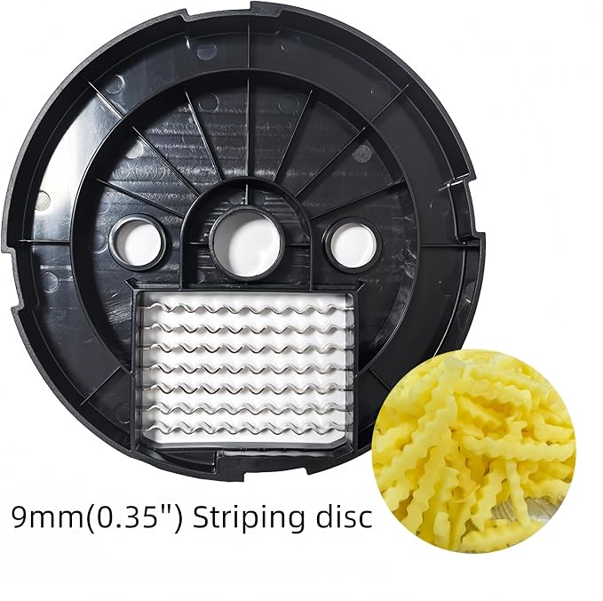 Replacement Blades & Discs for 4-in-1 K8600/K8600B Electric Vegetable Slicer (9mm Striping Disc)