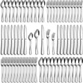 PHILIPALA 60 Piece Silverware Set, Stainless Steel Flatware Set for 12 Food Grade Novelty Flatware Cutlery Utensil Set Include Knife Fork Spoon Mirror Polished Dishwasher Safe