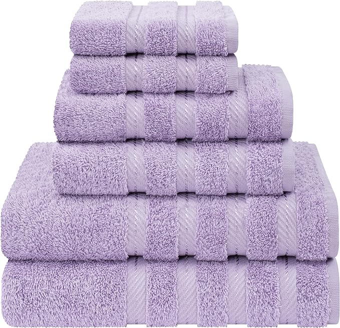 American Soft Linen 100% Cotton Luxury Turkish Towels, 6 Piece Towel Set | Soft Absorbent Quick Dry OEKO Tex Standard 100 Certificated Durable Machine Washable Premium Hotel Quality