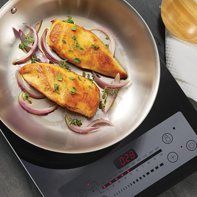 Tramontina Signature Tri-Ply Clad Stainless Steel 3-Quart Braiser Pan | Induction-Ready, Dishwasher-Safe, NSF-Certified, Made in Brazil