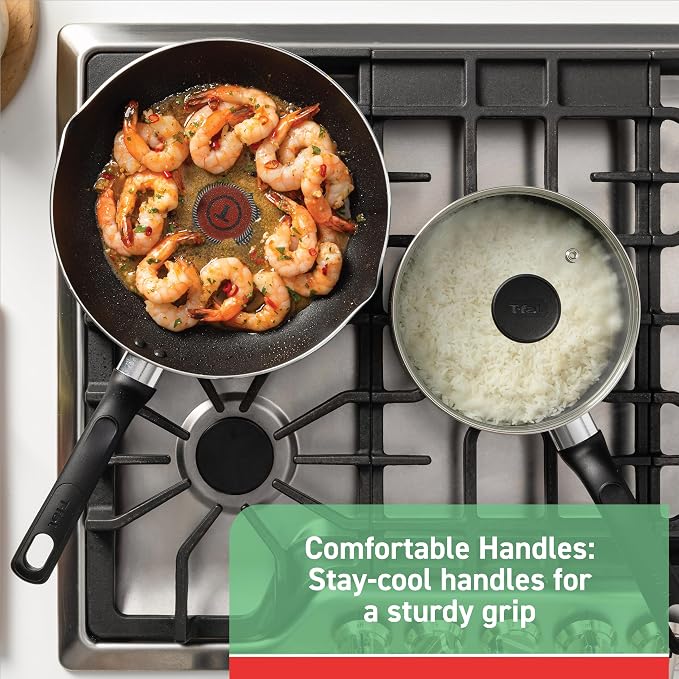 T-fal Specialty Nonstick 3 qt Saucepan with Glass Lid, Oven Safe