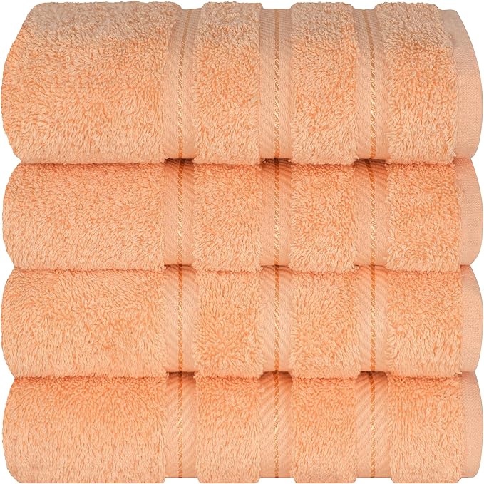 American Soft Linen 100% Cotton Luxury Turkish Towels, 4 PC Hand Towel Set | Soft Absorbent Quick Dry OEKO Tex Standard 100 Certificated Durable Machine Washable Premium Hotel Quality