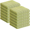 Homaxy 100% Cotton Terry Kitchen Towels, 12 Pack, Sage Green | Ultra Soft and Absorbent Dish Towels for Kitchen, Suitable for Drying and Washing Dishes