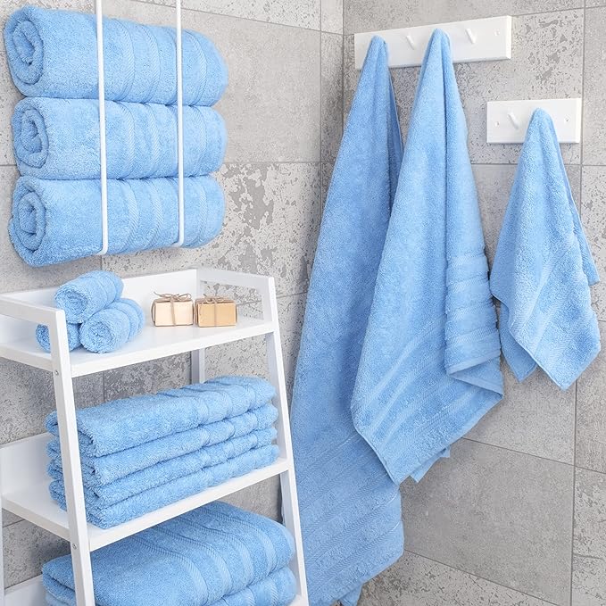 American Soft Linen 100% Cotton Luxury Turkish Towels, 4 PC Bath Towel Set | Soft Absorbent Quick Dry OEKO Tex Standard 100 Certificated Durable Machine Washable Premium Hotel Quality