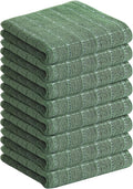 Homaxy 100% Cotton Terry Kitchen Towels, 8 Pack, Grass Green | Ultra Soft and Absorbent Dish Towels for Kitchen, Suitable for Drying and Washing Dishes