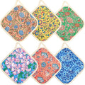 6 Pack Pot Holders 100% Cotton Heat Resistant Potholder, Machine Washable Pot Holder, Hot Pads, Table Pads for Cooking Baking (A1)