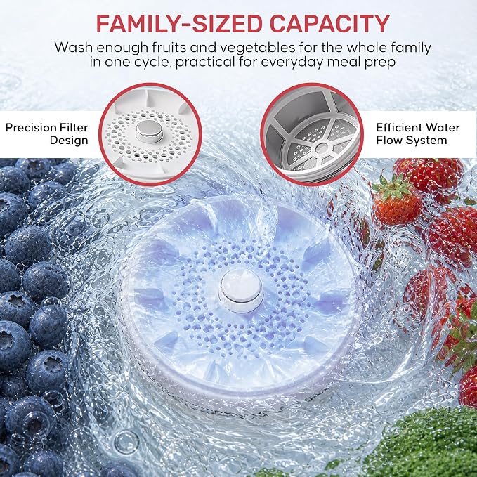 Fruit and Vegetable Washing Machine – Automatic Produce Cleaner and Fruit and Veggie Purifier