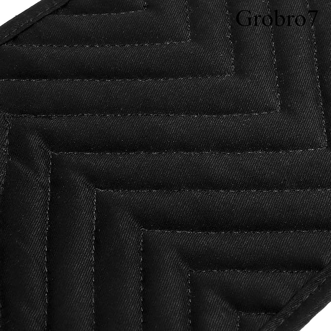 5Pack Cotton Pocket Pot Holder Set Kitchen Heat Resistant Potholder Machine Washable Hot Pads Bulk Oven Mitts Black Plain Hot Pads Trivet for Baking Cooking with Pocket 7x9