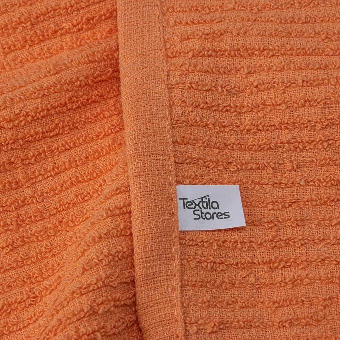 Textila Bar Mop Towels - 16x19 Inches - Pack of 12 - Lemon Yellow - Orange - Cotton Dish Cloths & Cleaning Towels for Kitchen, Bar, Restaurant, Household Use – Absorbent, Durable, Reusable