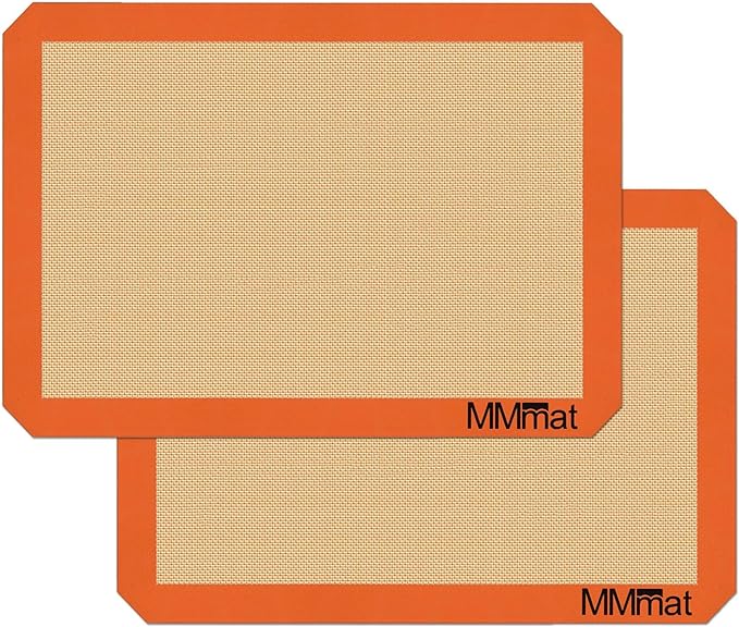 Best German Silicone Baking Mat - Half Sheet Baking Mat, Set of 2 | Non Slip Silicone Baking Sheet, Non Stick Reusable, BPA Free, PFOA Free, Non-toxic, Dishwasher Safe