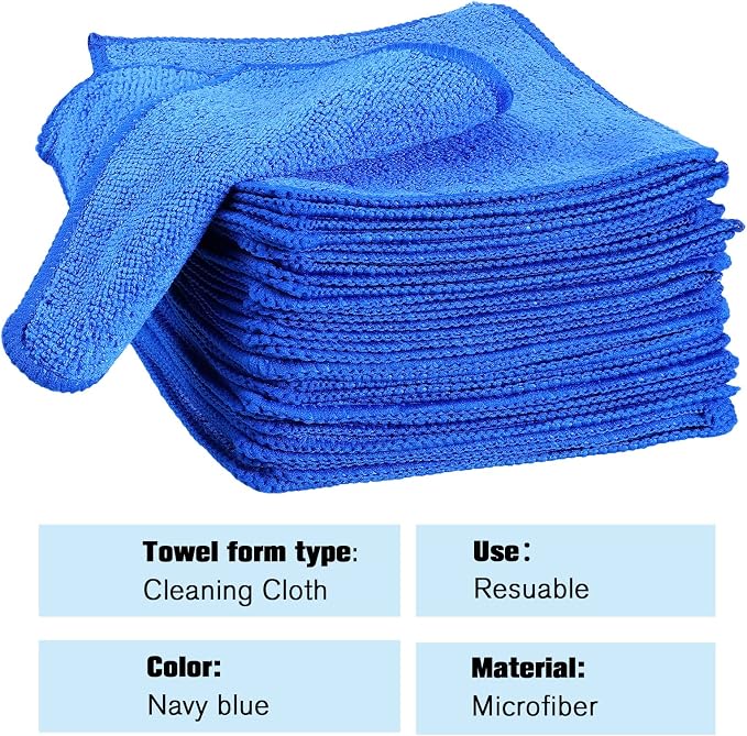 50 Pcs Dry Erase Cloth,6 X 6 Inch,Blue | Cleaning Rags Reasonable Whiteboard Cloth Kitchen Towels Microfiber Towels Cars Wash