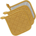 DII Basic Terry Collection Quilted 100% Cotton, Potholder, Honey Gold, 3 Piece