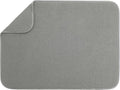 S&T INC. Dish Drying Mat, 18" x 24", XL, Grey | Absorbent Microfiber, Extra Large Kitchen Counter Mat for Dishes, Utensils, Pots and Pans, Machine Washable