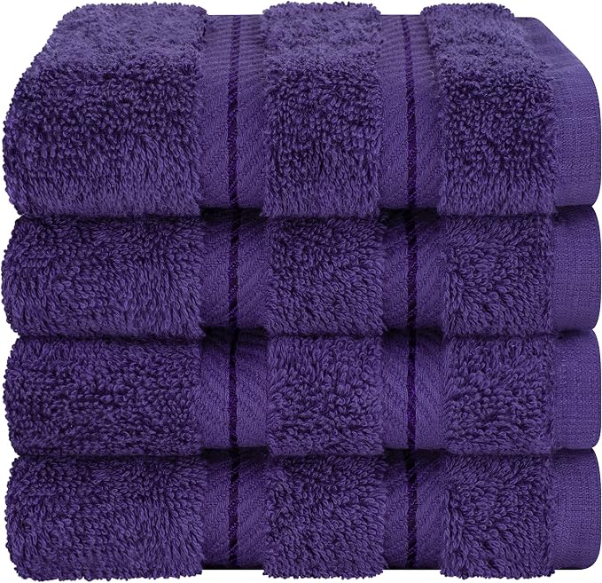 American Soft Linen 100% Cotton Luxury Turkish Towels, 4 PC Washcloth Set | Soft Absorbent Quick Dry OEKO Tex Standard 100 Certificated Durable Machine Washable Premium Hotel Quality