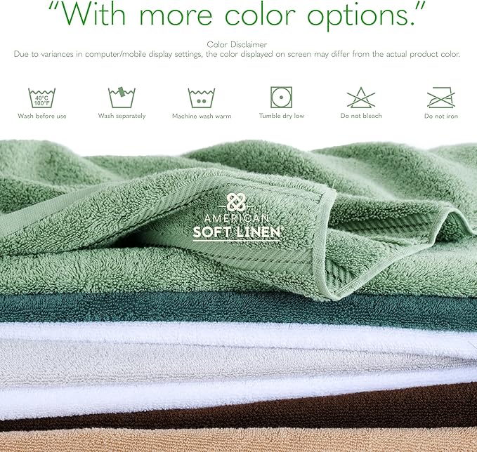 American Soft Linen 100% Cotton Luxury Turkish Towels, 35x70 XL Bath Sheet | Soft Absorbent Quick Dry OEKO Tex Standard 100 Certificated Durable Machine Washable Premium Hotel Quality
