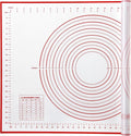 Yansumi silicone pastry non stick baking mat with measurement fondant mat with three sizes for silicone baking mat, counter mat, dough rolling mat,fondant/pie crust mat (Red, 28"L x20"W)
