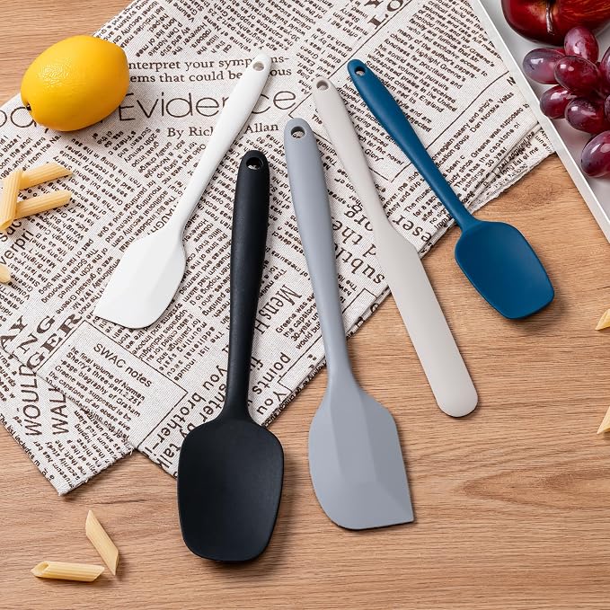 Silicone Spatula Set,5 Piece Food Grade Rubber Spatulas,Multicolor2 | Spatulas Silicone Heat Resistant for Baking,Cooking,and Mixing High Heat Resistant Non Stick Dishwasher Safe BPA-Free
