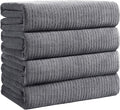4 Pack Bath Towels Set 35 x 70in Extra Large, Ultra Soft Microfiber | Luxury Thick High Absorbent and Quick Dry Bath Sheet for Bathroom, Beach, Yoga, Sport,SPA, Fitness, Grey