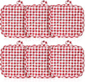 4pcs Pot Holders for Kitchen, Cotton Kitchen Hot Pads, Heat Resistant Oven Mitts and Pot Holders Sets (Red Tartan)