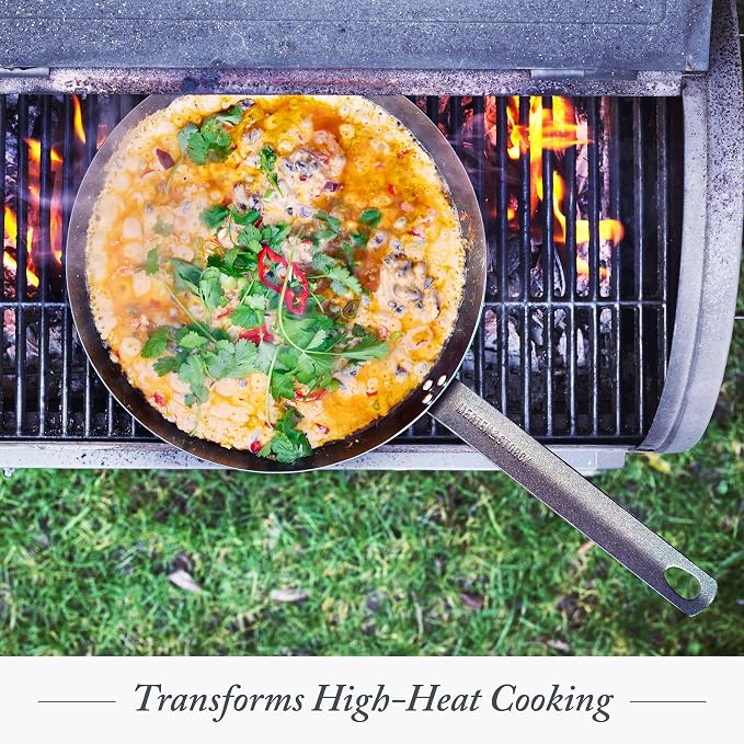 Merten & Storck 12" Pre-Seasoned Carbon Steel Frying Pan Skillet | Natural Nonstick with Use, Induction & All Stovetop Suitable, Grill & Campfire Safe, Even Heating, Indoor/Outdoor Use