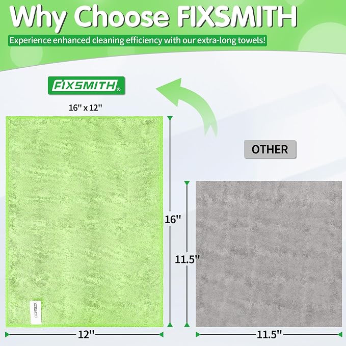 Sage Green Microfiber Cleaning Cloth -Pack of 12, Highly Absorbent Cleaning Rags, 16"X12" All Purpose Cleaning Towels for Housekeeping, Kitchen, Car, Lint Free and Reusable Microfiber Towels