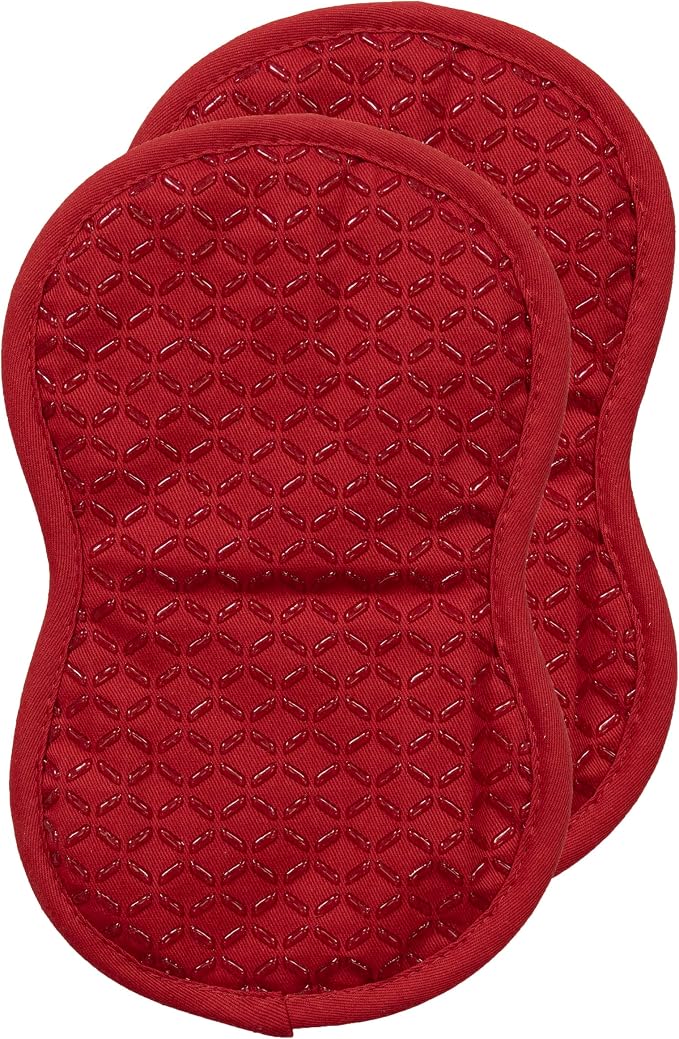All-Clad Premium Pot Holder: Heat Resistant up to 500 Degrees - 100% Cotton, 10"x8" Hot Pad for Kitchen and Barbecue, 2-Pack, Chili