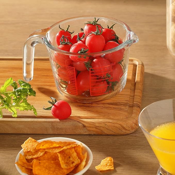 Glass Measuring Cup For Baking and Cooking, Apartment Kitchen Tools (16 oz) | Dishwasher, Freezer, Microwave and Oven Safe